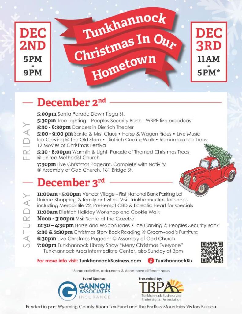 Christmas In Our Hometown Tunkhannock Business & Professional Association